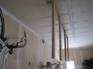 overhead hanging storage attach support beams to roof beams