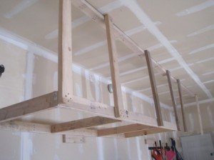 overhead hanging storage base to support beams 2