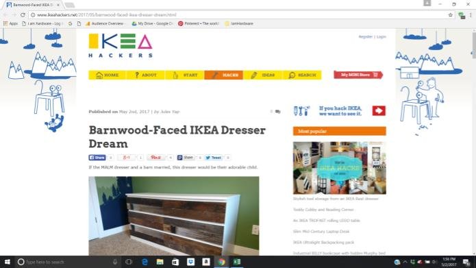 Barnwood Dresser IKEA Hack Feature