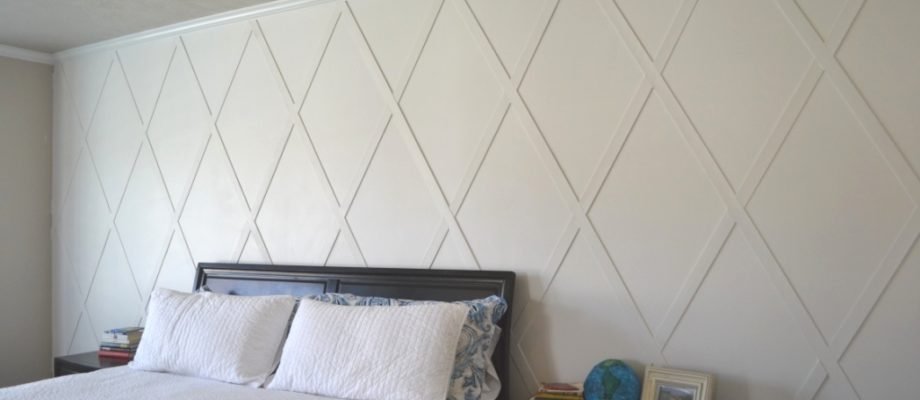 Wood Board Accent Wall in Master Bedroom Part 1 of 2